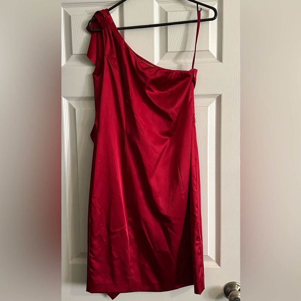 Antonio Melani Red One Shoulder Dress